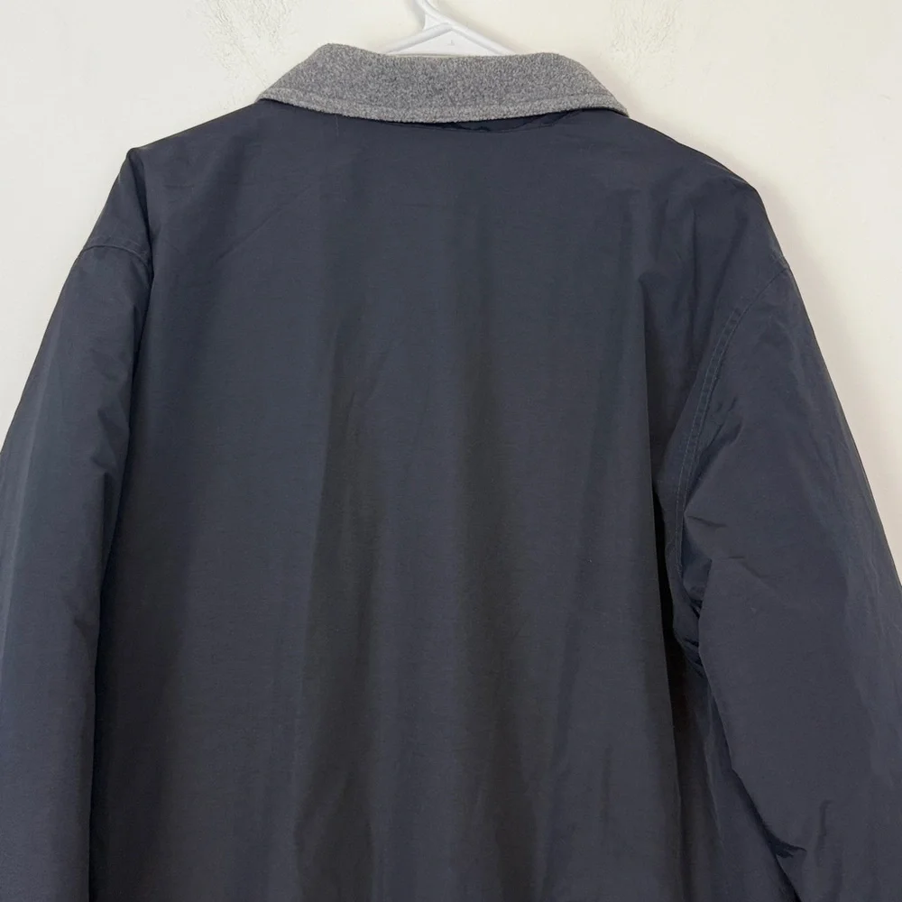 LL Bean Men’s Fleece Lined Warm-Up Jacket. Navy Blue. Size Large Regular.